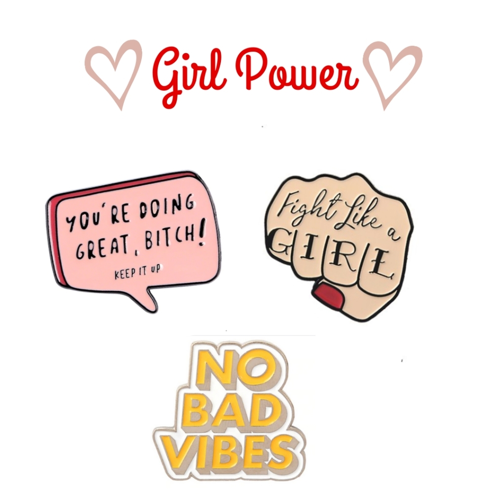 Girl Power Pin Set